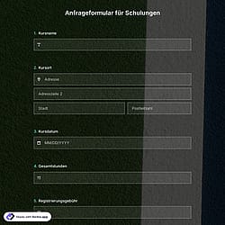 Vorlage für Schulungsanträge
