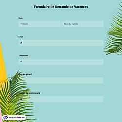 Modèle de formulaire de demande de congés