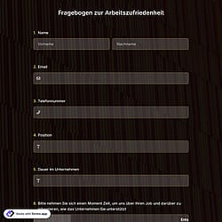 Fragebogen zur Arbeitszufriedenheit