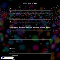 Proje Talep Formu Şablonu