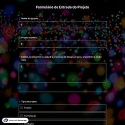 Modelo de Formulário de Entrada de Projetos