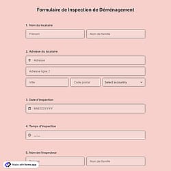 Formulaire de Inspection de Déménagement