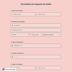 Formulário de Inspeção de Saída