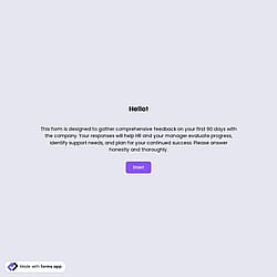 Employee 90-Day Review Form Template