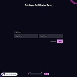 Employee Self Review Form Template