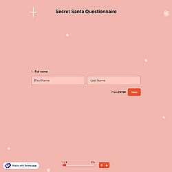 Secret Santa Questionnaire Template