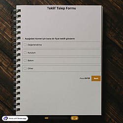 Teklif Talep Formu Şablonu