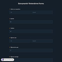 Danışmanlık Yönlendirme Formu Şablonu
