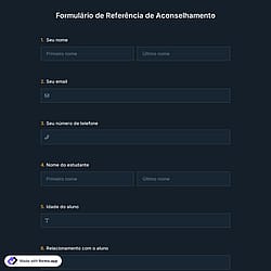 Formulário de Referência de Aconselhamento