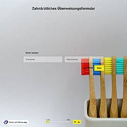 Zahnärztliches Überweisungsformular-Vorlage