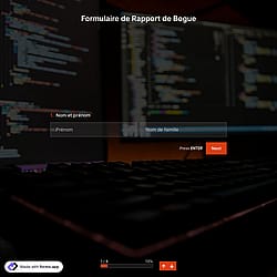 Modèle de formulaire de rapport de bug