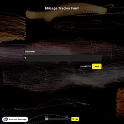 Mileage Tracker Form Template