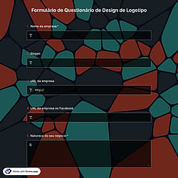 Formulário de Questionário de Design de Logotipo