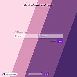 Website-Bewertungsformular