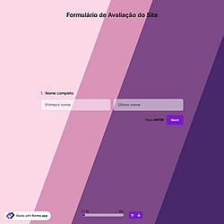 Formulário de Avaliação do Site