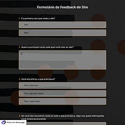 Formulário de Feedback do Site