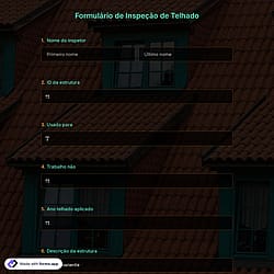 Formulário de Inspeção de Telhado