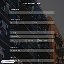 Daire İnceleme Formu Şablonu