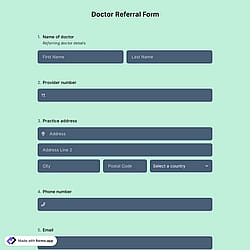 Doctor Referral Form Template