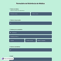 Formulário de Referência do Médico