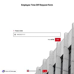 Employee Time Off Request Form Template