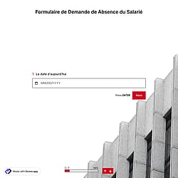 Formulaire de Demande de Absence du Salarié