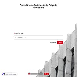 Formulário de Solicitação de Folga do Funcionário