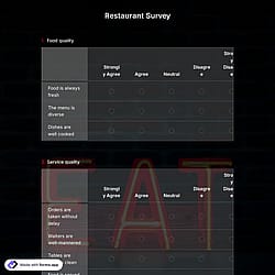 Restaurant Survey Template