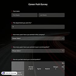 Career Path Survey Template