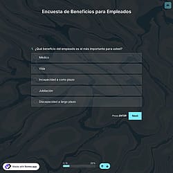 Plantilla de Encuesta de Beneficios para Empleados