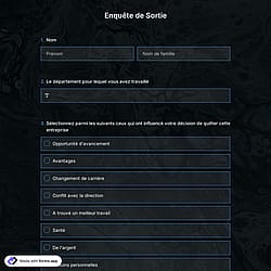 Enquête de Sortie