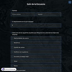 Plantilla de Salir de la Encuesta