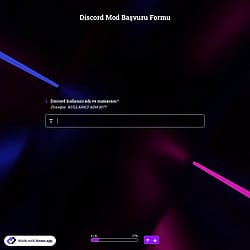 Discord Moderatör Başvuru Formu Şablonu