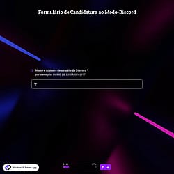 Modelo de Formulário de Candidatura para Moderador de Discord