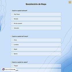 Questionário de Mapa