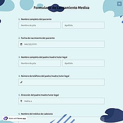 Formulario de autorización médica