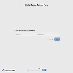Digital Tattoo Release Form
