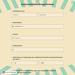 Sportverzichtserklärung Formular