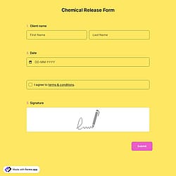 Chemical Release Form