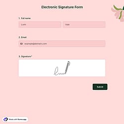 Electronic Signature Form