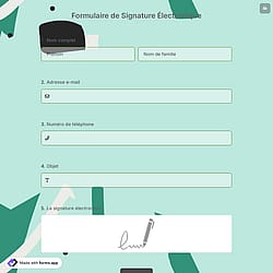 Formulaire de signature électronique