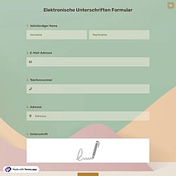 Elektronisches Signaturformular