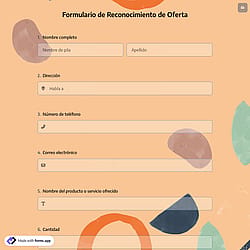 Formulario de Reconocimiento de Oferta