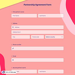 Partnership Agreement Form