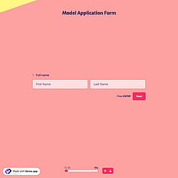 Model Application Form