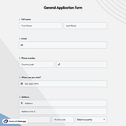General Application Form