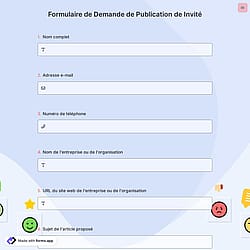 Formulaire de Demande de Publication de Invité