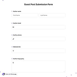 Guest Post Submission Form