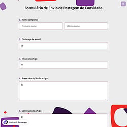 Formulário de Envio de Postagem de Convidado