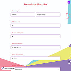 Formulaire de réservation